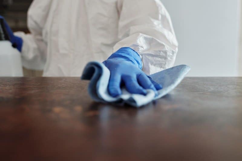 Deep cleaning on vacated property