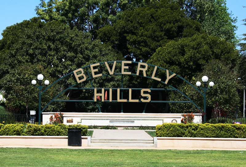 Beverly hills garden park neighbourhood LA