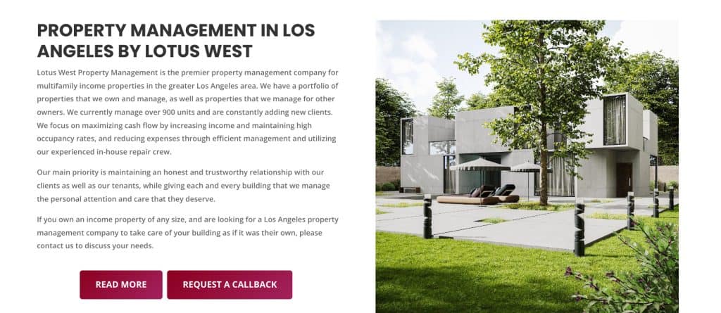 Lotus West properties - property management in LA