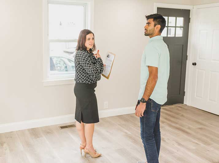 property manager documenting cost of repairs with contractor in LA